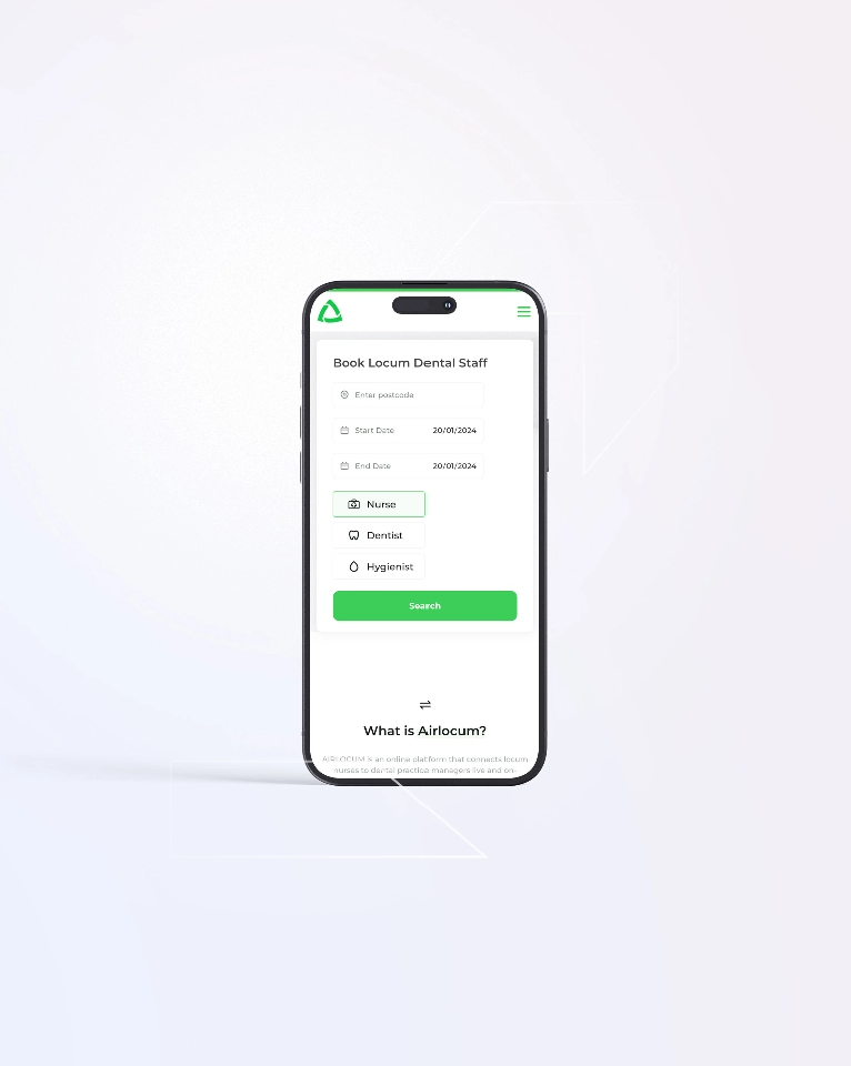 Airlocum Website - Phone Mockup