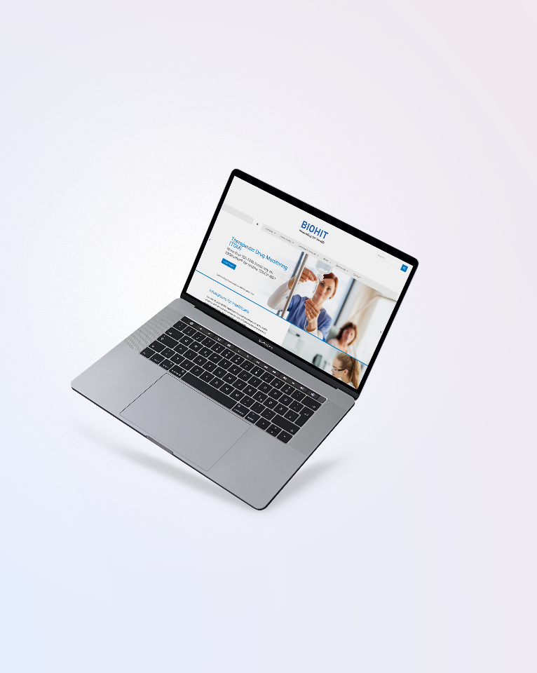 BIOHIT Healthcare website Mockup