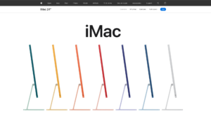 Apple Imac 24 website page  