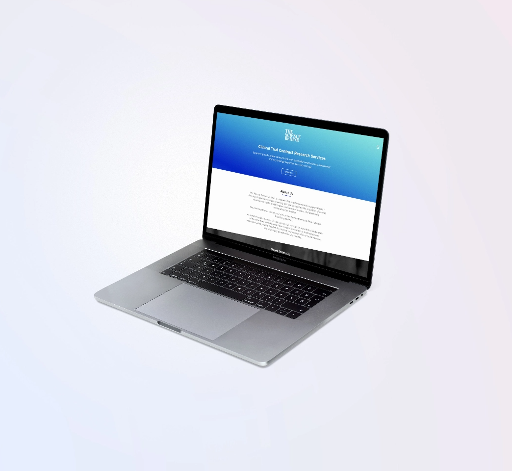 The Science Behind website mocktop