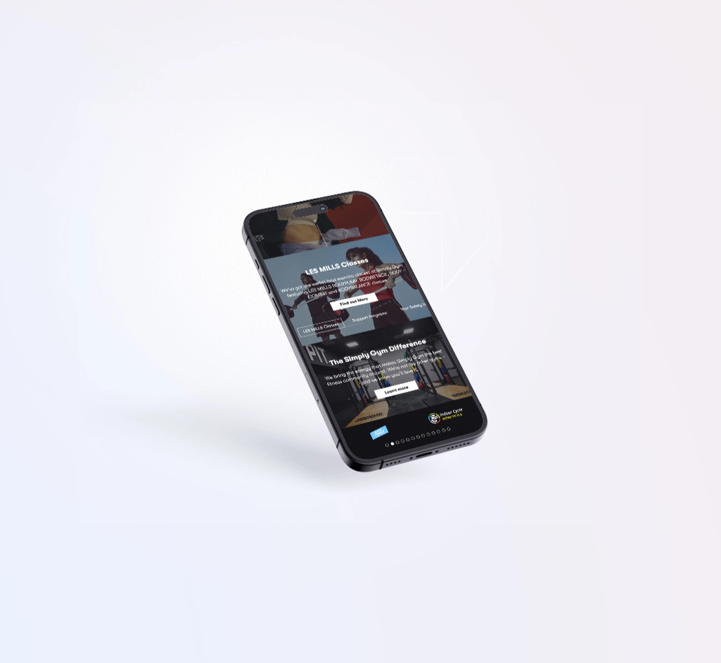 Mobile showing Simply Gym