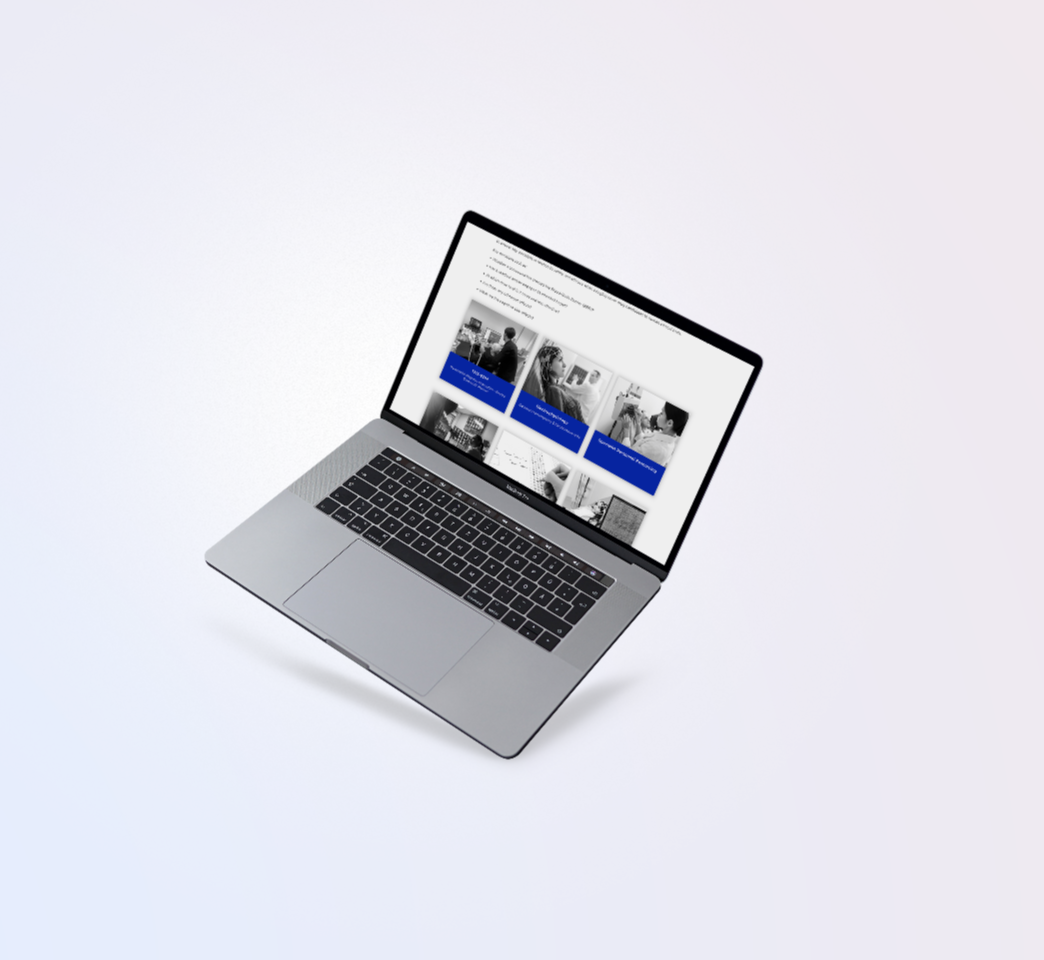The Science Behind website mockup