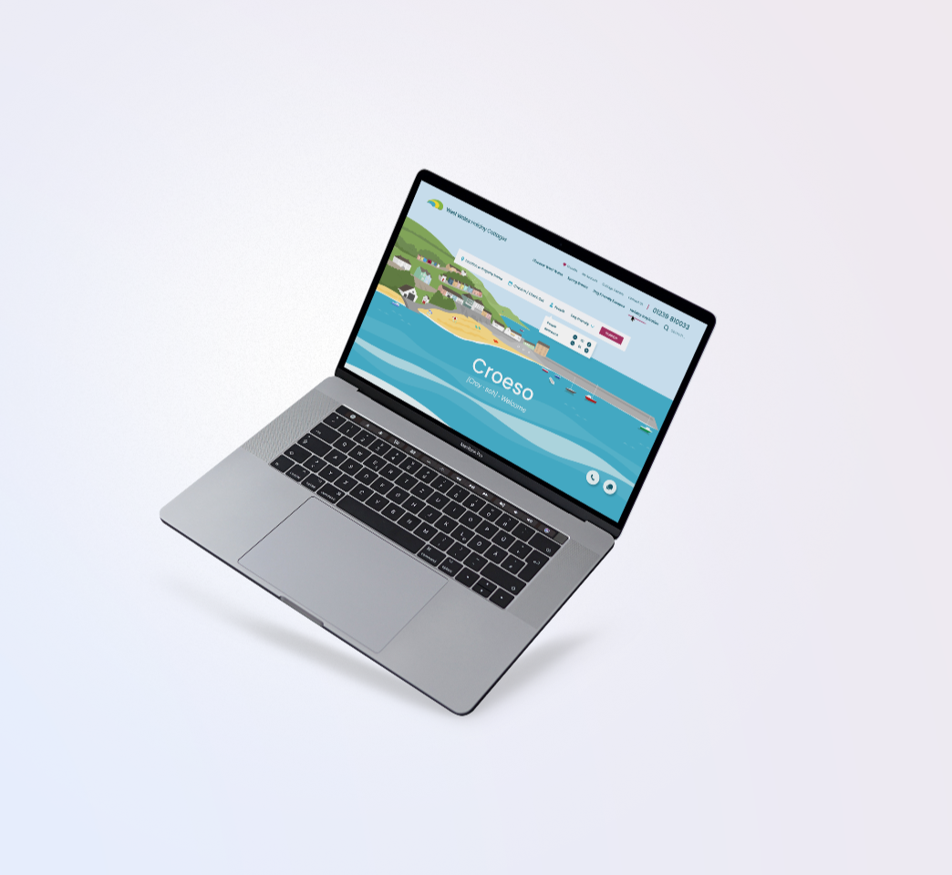 Website homepage mockup