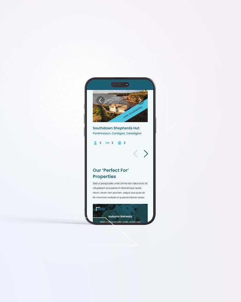 Website mobile mockup